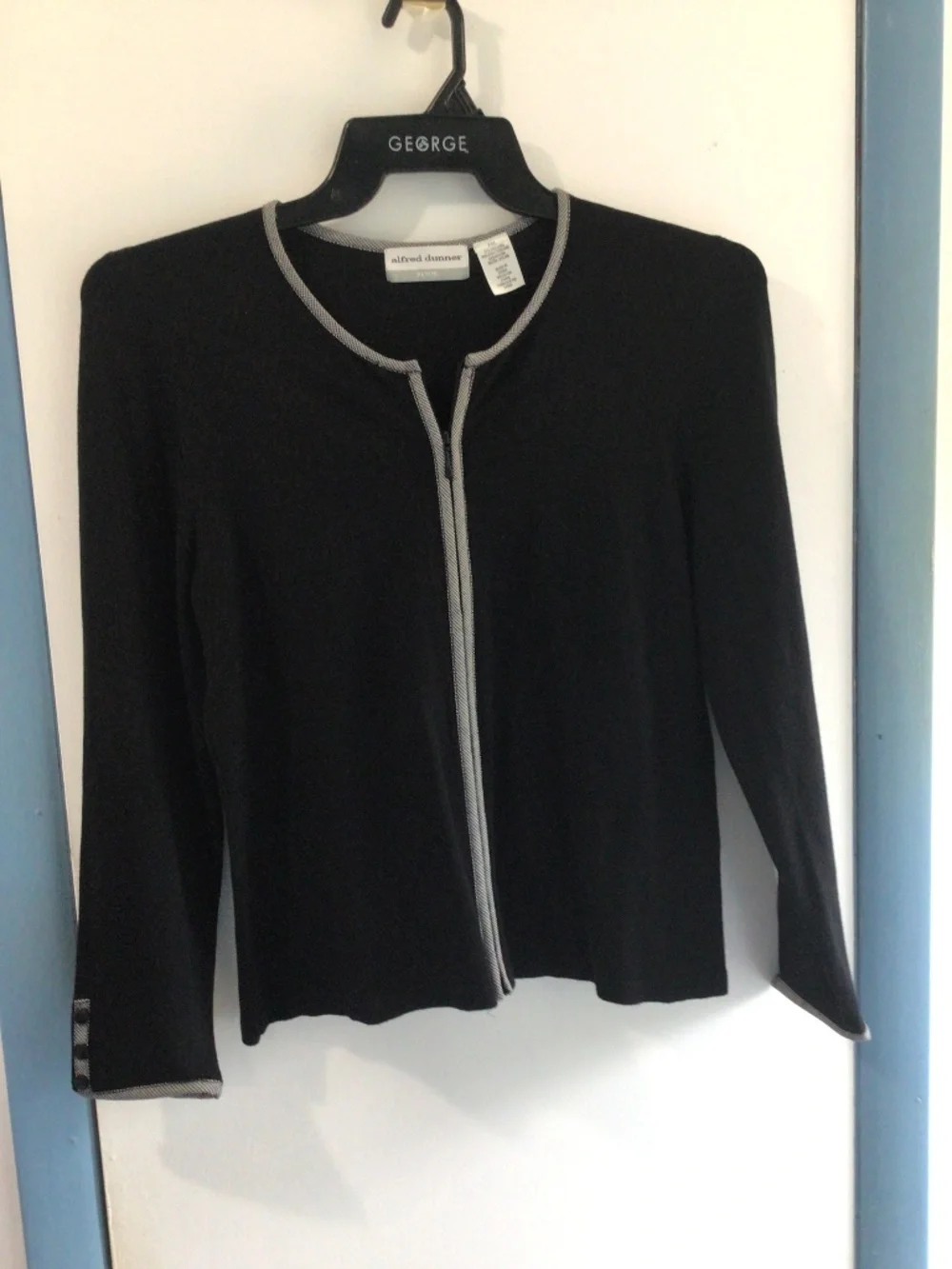 Alfred Dunner Retro Zip Cardigan PXL
